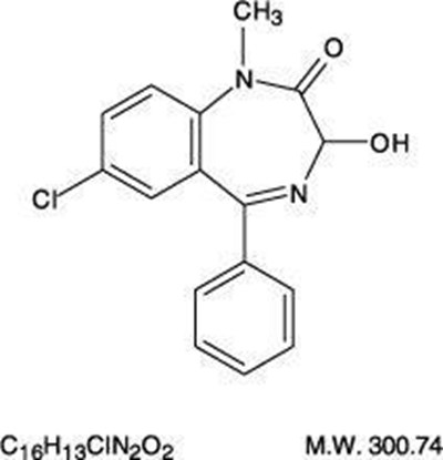 Temazepam Chem Struct Image (Temazepam C Iv 15 mg Struct)